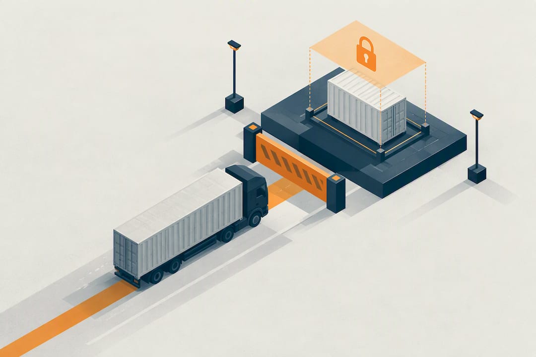 Isometric illustration of enforced cargo access control
